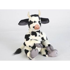 Hansa Koe Knuffel Zittend, 35 cm