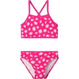 Name it bikini meisjes - roze - bloem - NKFzimone - maat 116