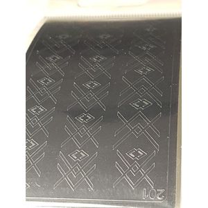 Korneliya StickOn nr 201 Zilver Geometrisch