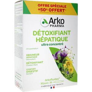 Arkopharma Arkofluides Hepatic Detox 20 Ampullen + 10 Ampullen Gratis