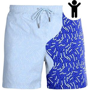 SEA'SONS - Zwembroek Jongens - Kleurveranderend - Sneldrogend - Blauw - Maat 146 (SEASONS - Kleur veranderend)