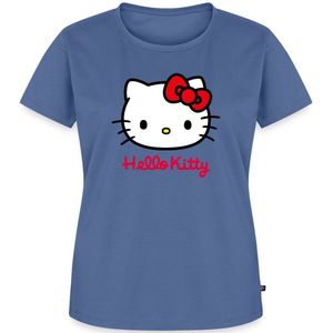 Hello Kitty Klassiek Portret Met Hello Kitty Tekst Premium T Shirt Dames