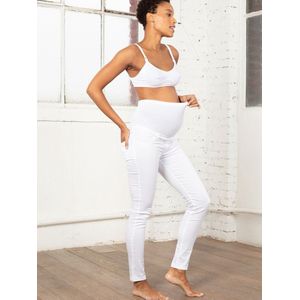 Zwangerschapsbroek in biologisch katoen chino band Neo Seamless ENVIE DE FRAISE wit