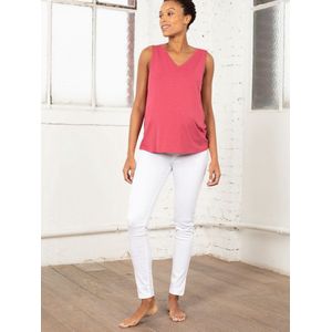 Zwangerschapsbroek in biologisch katoen chino band Neo Seamless ENVIE DE FRAISE wit