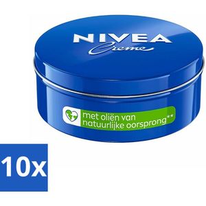 NIVEA - Crèmeblik - Klassieke Crème - Natuurlijke oliën - 400 ml - Bulkverpakking - 10 stuks