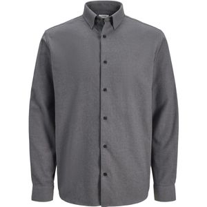 JACK&JONES - JREBIKE MELANGE SHIRT LS SN - Grijs - Overhemden