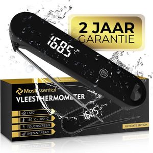 MostEssential Vleesthermometer - Ultimate Edition - BBQ Thermometer - Kernthermometer - Zwart