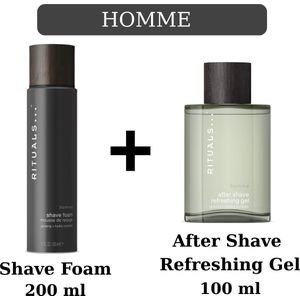 Rituals of Homme - Shave Foam - 200 ml - After Shave Refreshing Gel - 100 ml