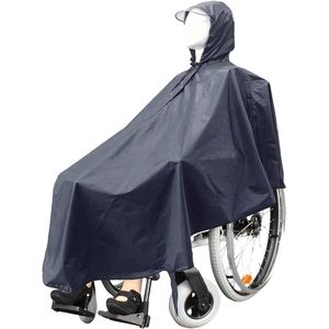 Poncho voor rolstoel - Regenjas rolstoel - Rolstoelcape - Waterdicht - voor rolstoel of rollator - Zwart