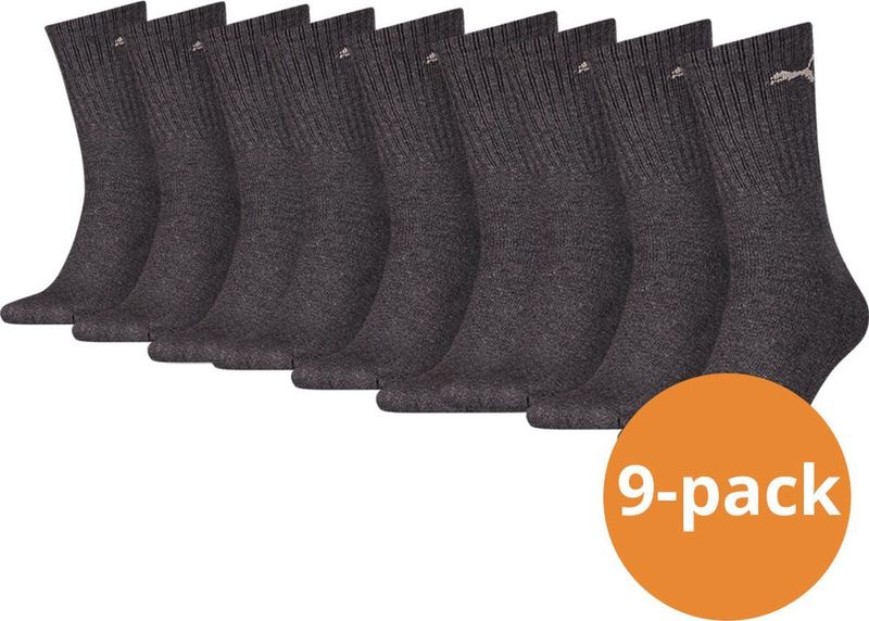 Puma - Sportsokken - Antraciet - 9 paar - Unisex