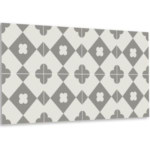 Tulup PVC Wandpaneel - Abstracte Ruiten Vinyl Wandpaneel - 100 cm x 50 cm - Grijs Vinyl Wandpaneel - 1 stuk - Wandpaneel PVC - Mozaïek Wandbekleding - Wandpaneel Zelfklevend - Plaktegels Keuken en Badkamer