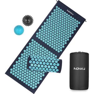 Acupressuur Mat en Kussen Set - Rug/Hals/Voeten Pijn Relief - Spiky Massage Ballen