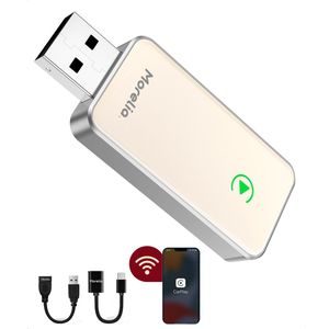 Morelia® Premium 2 in 1 Draadloos APPLE Carplay en ANDROID Auto in 1 - Zwart