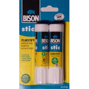 Bison lijmstift - zonder oplosmiddel - 2 stuks - 21 gram elk