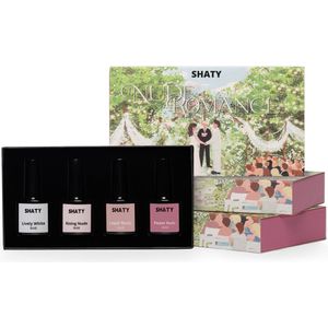 SHATY® Nude Romance BIAB Starter Pakket Set – 4x Nude Builder in a Bottle – BIAB Gelnagellak – HEMA & TPO Free – Nagel Builder Gel
