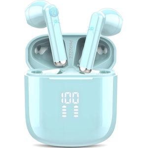 Draadloze Oortjes met LED Display - Bluetooth 5.3 - Blauw - Volledig Draadloos - Oordoppen met Microfoon - Oordopjes Bluetooth - Earbuds