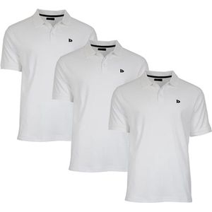 3-Pack Donnay - Polo (Noah) - Sportpolo - Heren - White (001) - maat XL