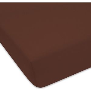 Jersey Hoeslaken 60x90 cm - Donkerbruin, Katoen