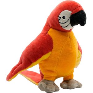 Rooster de rode Papegaai - Organische knuffel - 20 cm