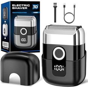 Draadloos mini scheerapparaat met LED-display en waterdichte bescherming voor heren