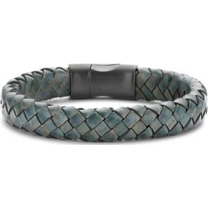Frank 1967 bracelet vintage green braided leather 20cm ipb