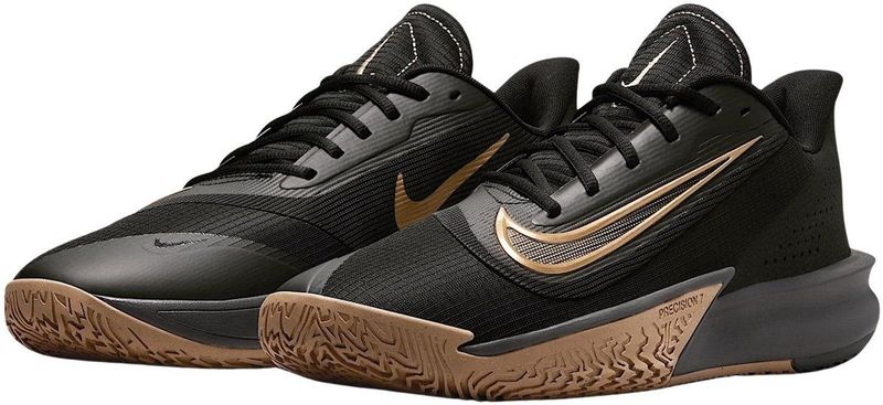 Nike - Precision 7 - Herensneakers - Black Metallic Gold Parachute