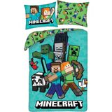 Minecraft - Dekbedovertrek Fight Mode - Polyester - 140 x 200 cm - 70 x 90 cm