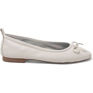 Lazamani - Josefina Dames Ballerinas Leer White - Maat 38