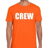 Crew tekst t-shirt oranje heren XXL