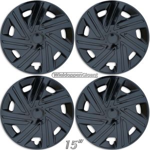 Wieldoppen CYRKON-GB 15 inch GLANZEND ZWART. Set a 4 stuks in doos (CONTROLEER UW BANDENMAAT en lees a.u.b. de onderstaande, uitgebreide tekst!)