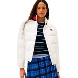 Tommy Jeans Tussenjas 'ESS'  rood / zwart / wit