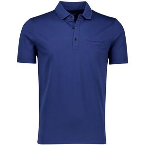 Pierre Cardin - Poloshirt - Blauw - Katoen - 3-knoops