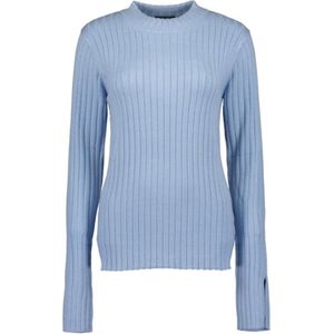 Blue Seven dames - Trui 248000 blauw ronde hals gebreid maat 36