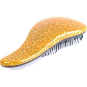 Scoby - Anti Klit Borstel - Haarborstel - Anti klit - Hairbrush - Compacte borstel - Haar borstel - Goud/Geel
