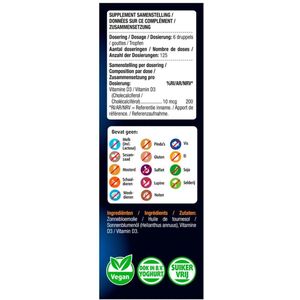 Lucovitaal - Vitamine D3 Druppels Kids - 50ml - Vloeibaar Voedingssupplement