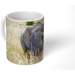 Mok - Koffiemok - Zonnestralen boven een olifant in de Savanne - Mokken - 350 ML - Beker - Koffiemokken - Theemok