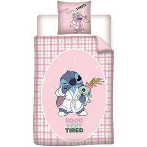 Disney - Lilo & Stitch - Dekbedovertrek - Roze - 140 x 200 cm + 65 x 65 cm - Polykatoen