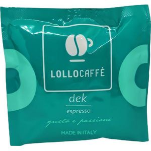 Lollo Caffè Dek - 100x Cafeïnevrije ESE koffiepads - Italiaanse Espresso (Napels)