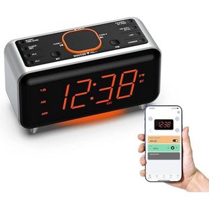 Lexium Wekkerradio Op Netstroom - Klokradio - Wekkerradio - Klokradio Met Wekker - Wekkerradio Dab - Wekker Dab Radio