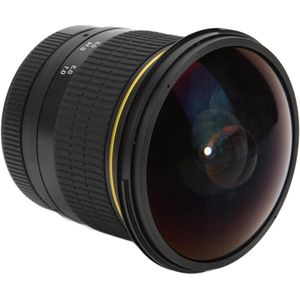 Allecto plus - Ultra Groothoek 8mm Fisheye Lens voor Nikon F(DX) Camera's, 180° Beeldhoek