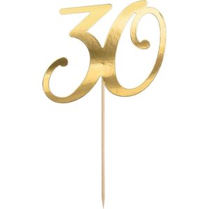 Partydeco - Cake Topper gold - 30 jaar