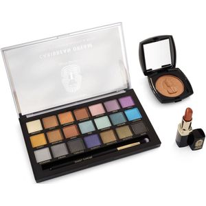 Ultra Glam Set - Egyptian Powder Bronzer + Magic Lipstick + Caribbean Dream Oogschaduw Palette (21 kleuren en kwast)