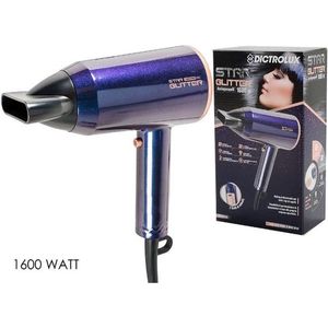 Dictrolux Föhn - Haardroger Blowdryer Haarstyler Styling tool 1600 Watt - 180 cm Paars