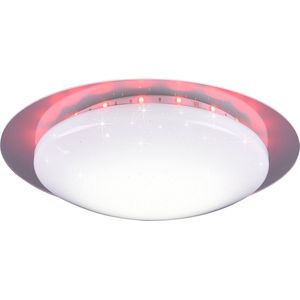 LED Plafondlamp - Plafondverlichting - Torna Bolbi - 8.5W - Aanpasbare Kleur - RGBW - Afstandsbediening - Dimbaar - Rond - Mat Wit - Kunststof