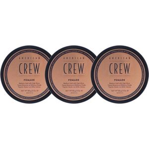 American Crew Pomade - Medium Hold - 3x 85 gr