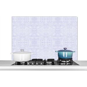 Achterwand keuken - Leer - Dier - Blauw - Dierenprint - Keuken - 100x65 cm - Spatwand - Muurbeschermer