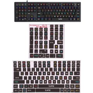 Vervangende Engelse Toetsenbordsticker - 2 Stuks - PVC Decoratief en Slijtvast Universele Engelse Toetsenbordstickers - Krasbestendig