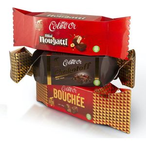 Côte d'Or Cadeau - COMBI 3 Luxe Boxes Chokotoff Nougatti Bouchées - Chocolade Bonbons