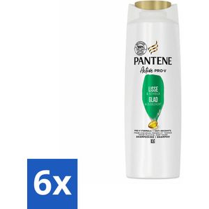 Pantene - Shampoo - Glad & Zijdezacht - Voedt en Versterkt - Voor Pluizig Haar - 225 ml - Voordeelverpakking - 6 stuks