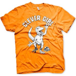 Jurassic Park Clever Girl T-Shirt Orange-S